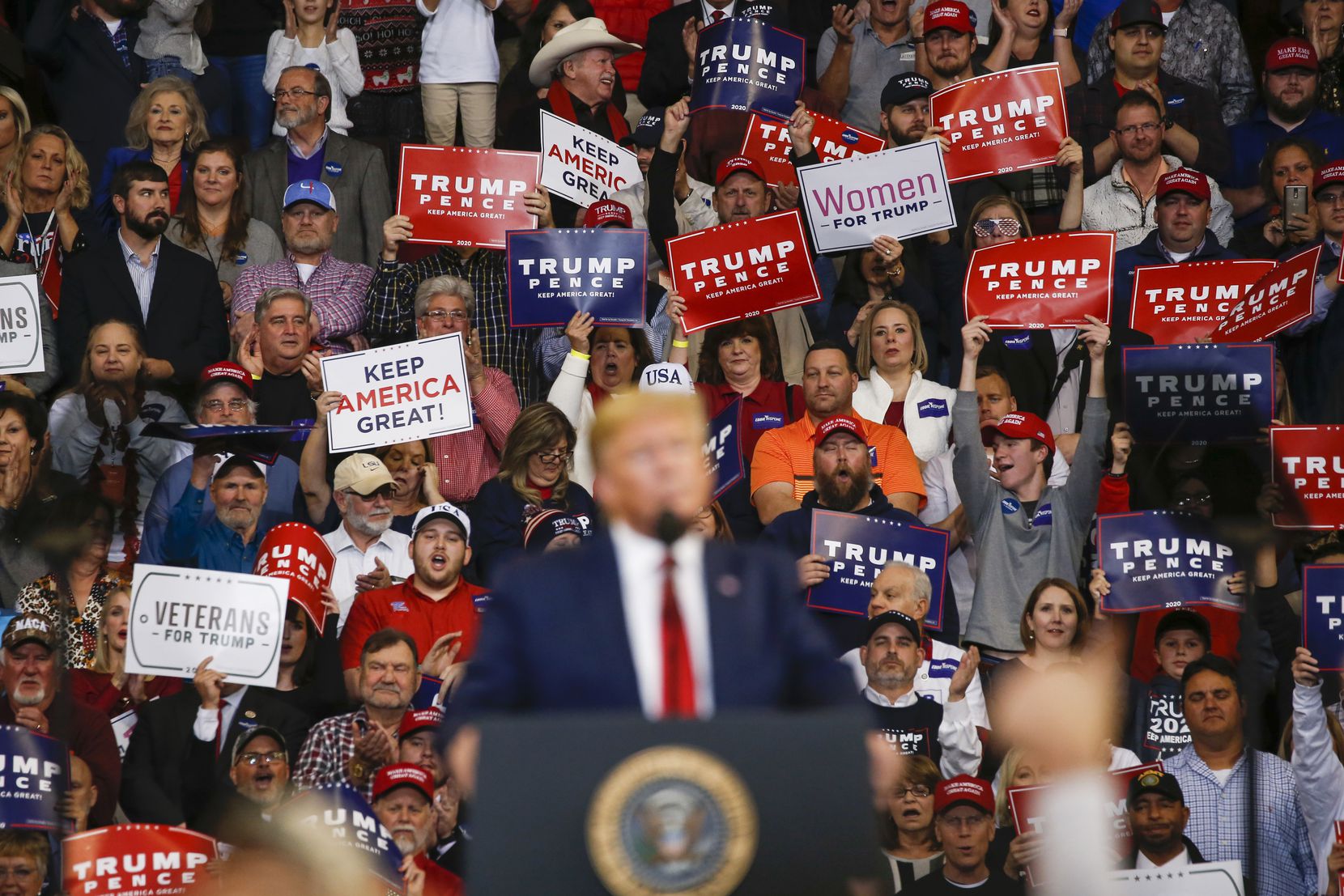 President Donald Trump spoke at a reelection rally in Bossier City, La., on Nov. 14, 2019.