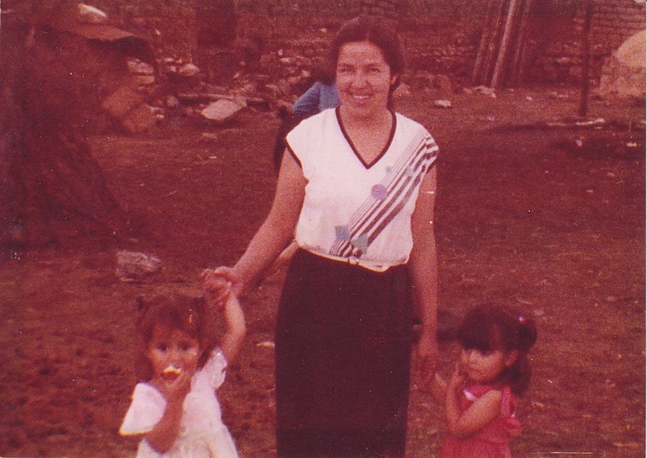 Martha Doss (left), at age 3 with her mother, Socorro Jimenez, and twin sister Erica Jimenez. The photo was taken in Mexico before the three immigrated to the United States.