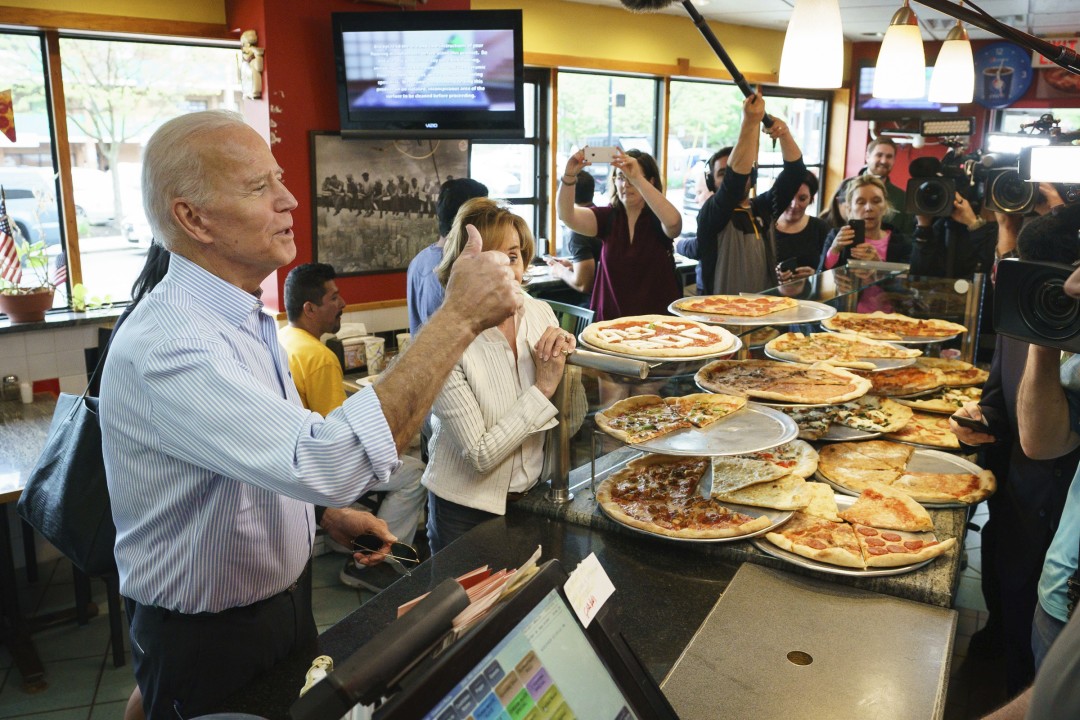Joe Biden visits Gianni’s Pizza in Wilmington, Del.