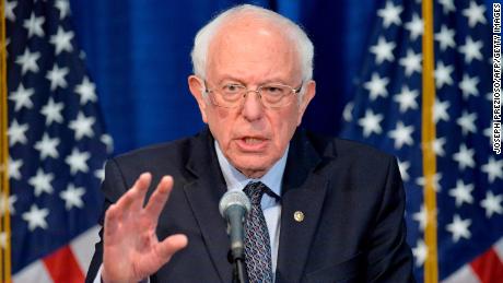 Sanders speaks to the press after loosing much of super Tuesday to US Democratic presidential candidate and former US Vice President Joe Biden the previous night, in Burlington, Vermont on March 11, 2020.