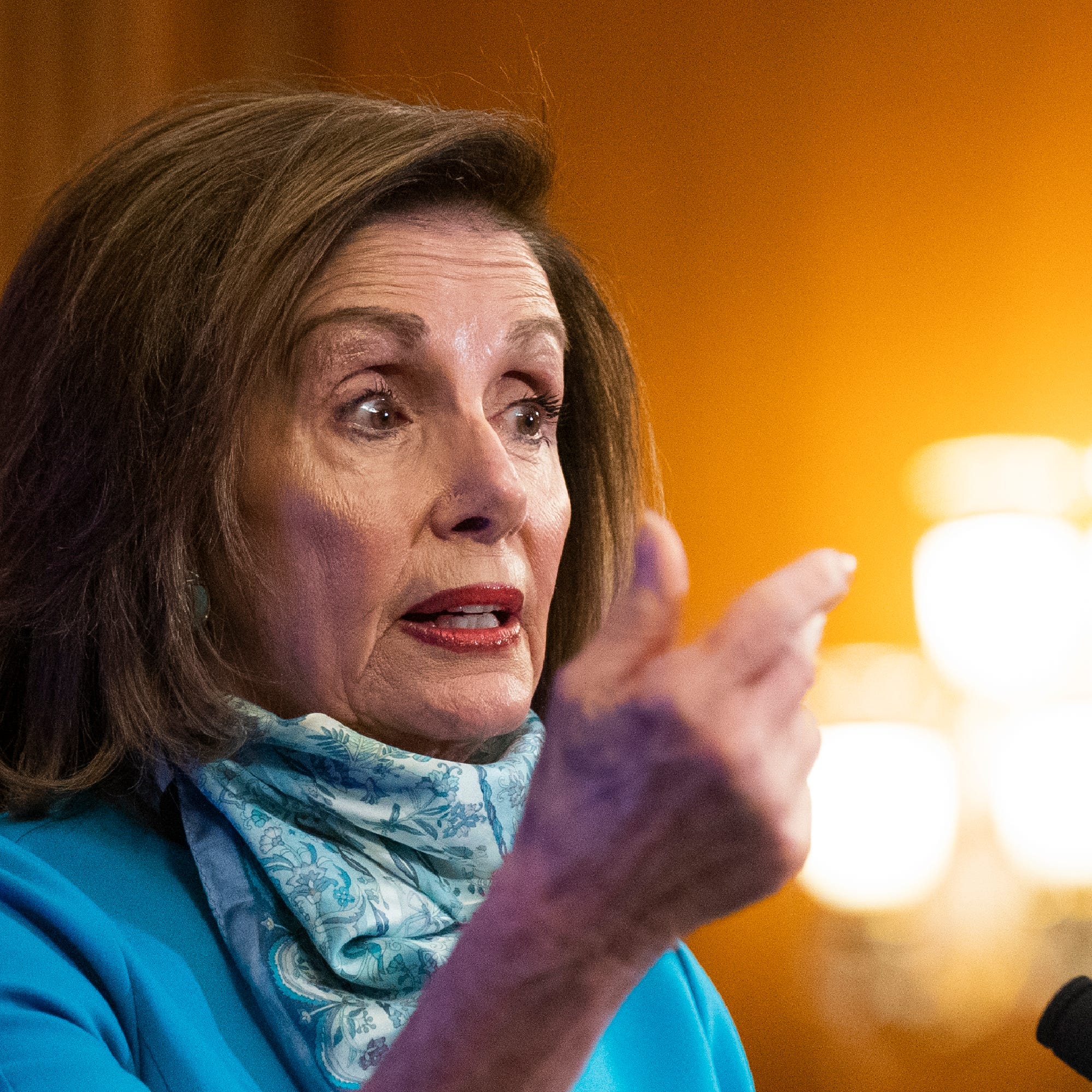 House Speaker Nancy Pelosi of Calif., speaks during a news conference on Capitol Hill, Thursday, May 7, 2020, in Washington.