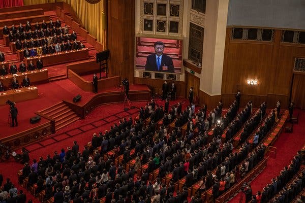 President Xi Jinping of China at the Great Hall of the People in Beijing in May. The Chinese Communist Party is both a powerful and mundane part of life in the country.