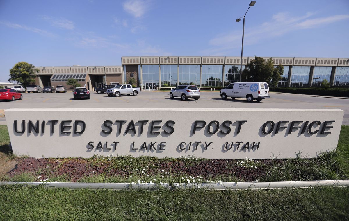 A U.S. post office in Salt Lake City is pictured on Tuesday, Aug. 18, 2020.