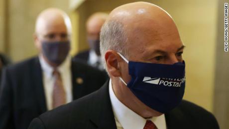 U.S. Postmaster General Louis Dejoy arrives at a meeting at the office of Speaker of the House Rep. Nancy Pelosi (D-CA) at the U.S. Capitol August 5, 2020 in Washington, DC. 