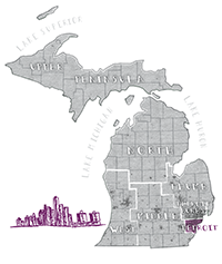 Image: Political geography michigan