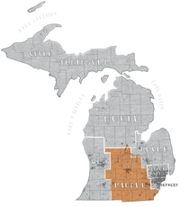 Image: Political geography michigan