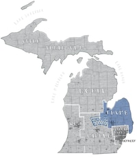 Image: Political geography michigan