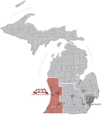 Image: Political geography michigan