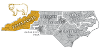 Image: Illustrated map of North Carolina.