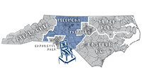 Image: Illustrated map of North Carolina.