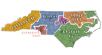 Image: Illustrated map of North Carolina.