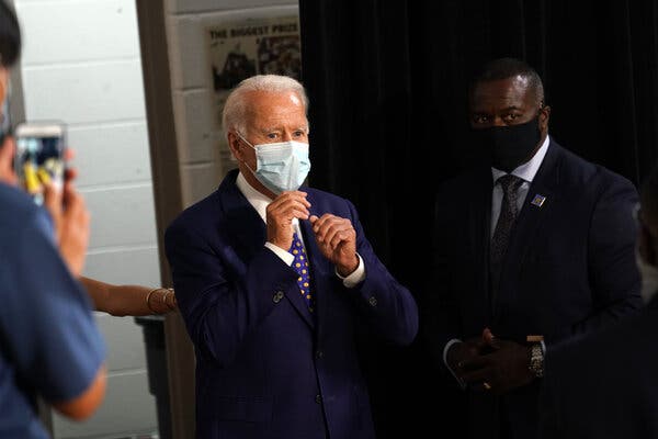 Joseph R. Biden Jr. last week in Wilmington, Del. A new intelligence assessment said Russia continues to interfere in the election on President Trump’s behalf, while China prefers Mr. Biden.