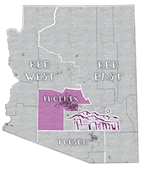 Image: Illustrated map of Arizona.