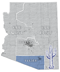 Image: Illustrated map of Arizona.