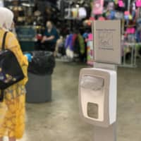 Hand sanitation stations were set up throughout the Collective Con venue for attendees. | COURTESY OF TOM CROOM 