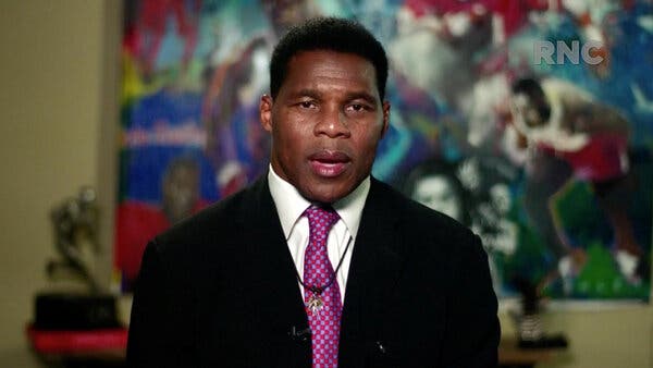 Herschel Walker, the onetime football star, spoke from Westlake, Texas, during the Republican National Convention last month.