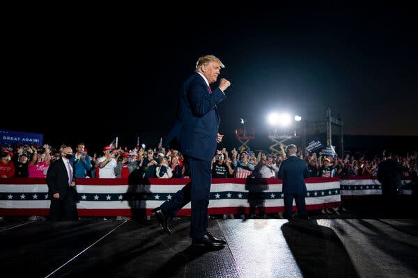 President Trump at a rally in Macon, Ga., on Friday.