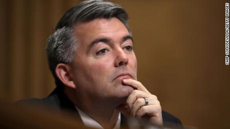 In this December 3, 2019, file photo, Sen. Cory Gardner attends a hearing in the Dirksen Senate Office Building on Capitol Hill. 