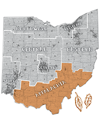 Image: Illustrated map of Ohio.