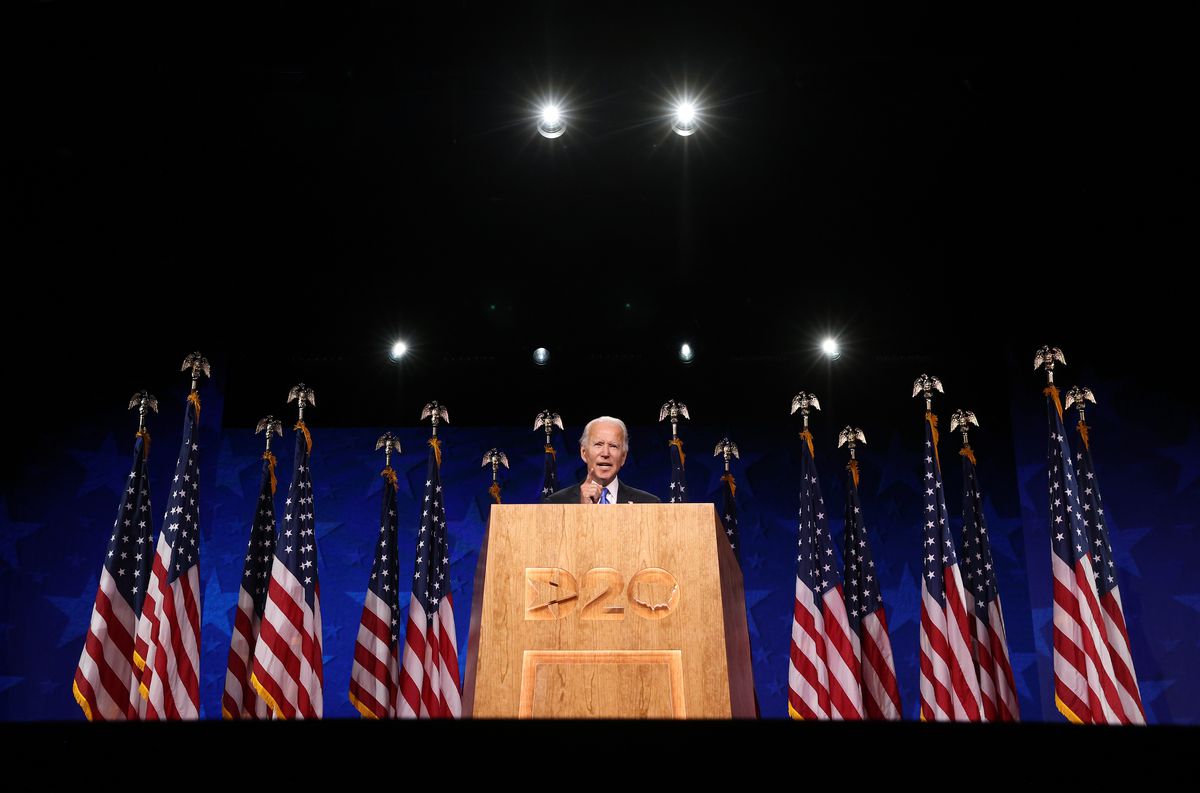 Joe Biden Accepts Party’s Nomination For President In Delaware During Virtual DNC