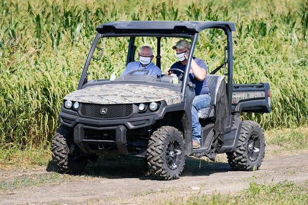 Agriculture Secretary Sonny Perdue, left, improperly used his office to promote the president’s re-election by promising more aid to farmers, the Office of Special Counsel determined.